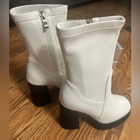 🆕 Cewpoeze Women's Platform Square Toe Chunky Heel Ankle Boots Size 6.5 - Picture 3 of 11